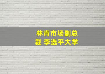 林肯市场副总裁 李选平大学